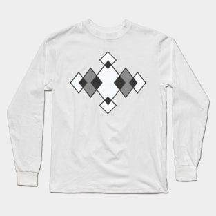 Black and White Diamonds Long Sleeve T-Shirt